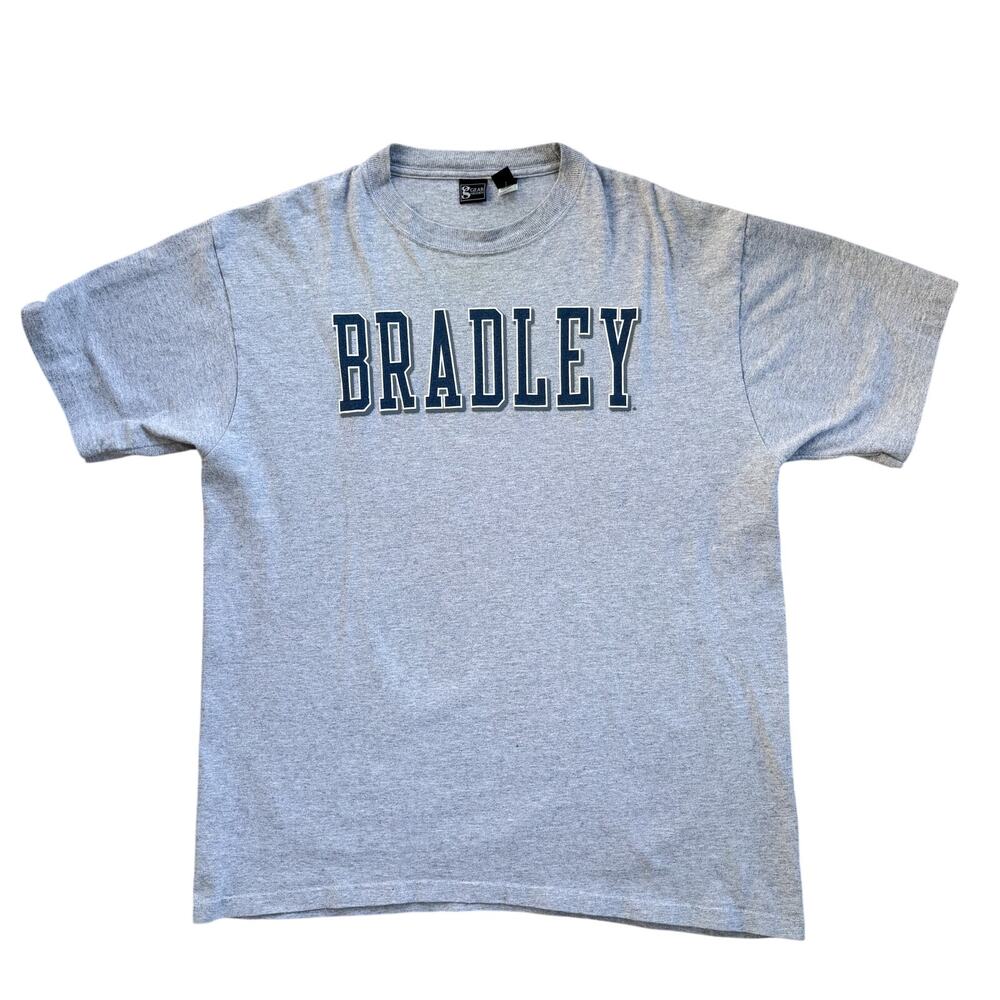 Vtg Gear for Sports Bradley University Grey Tshirt Size XL